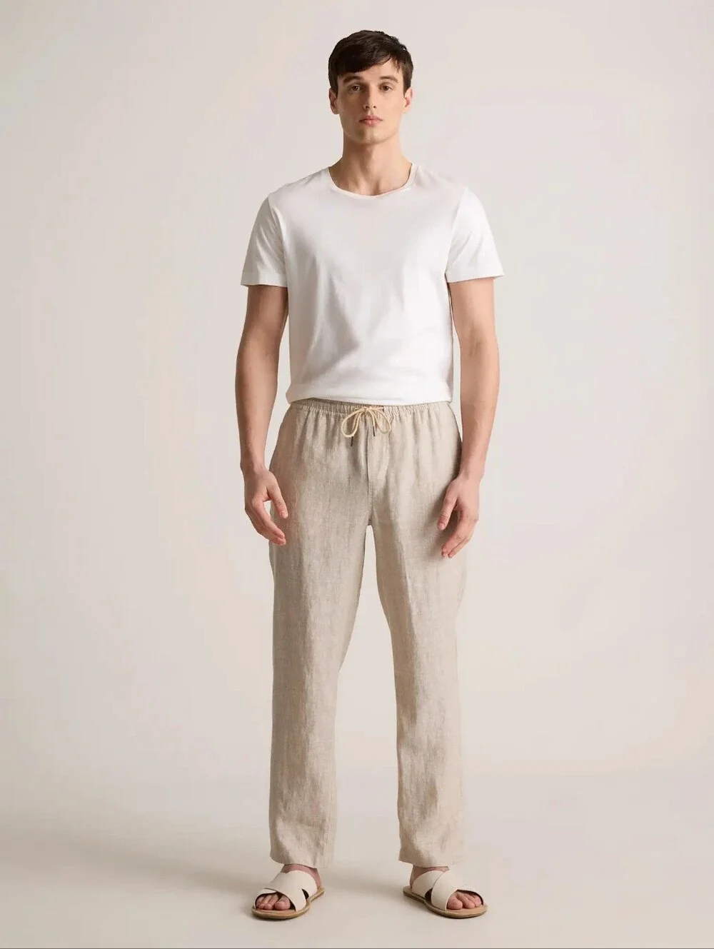 Quince 100% European Linen Drawstring Beach Pants Size M